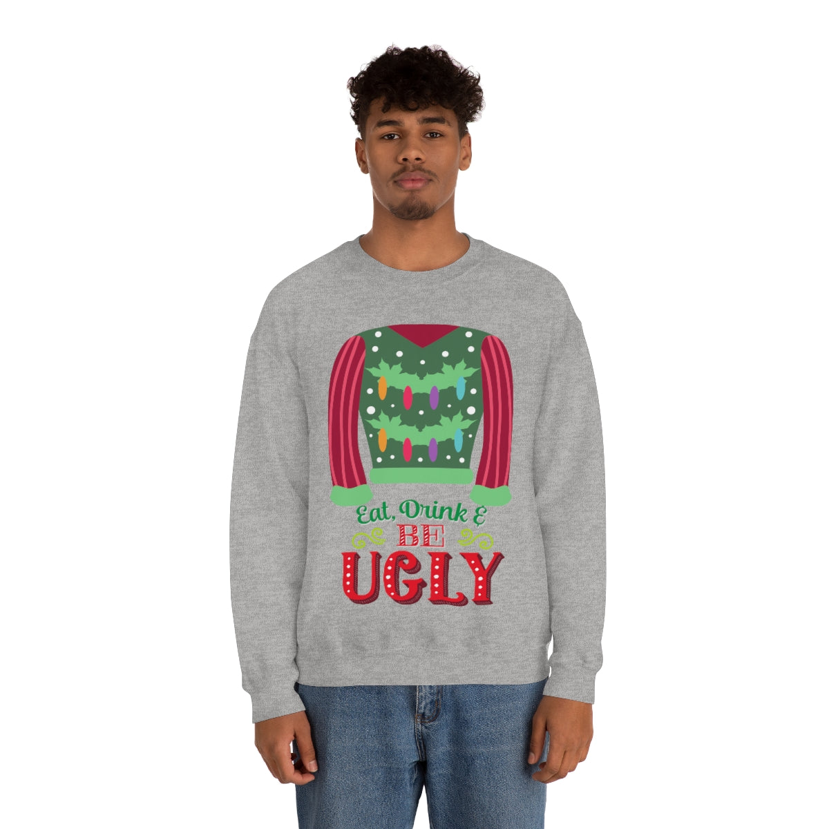 Ugly Christmas Sweater Heavy Blend™ Crewneck Sweatshirt